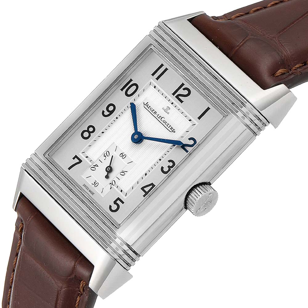 

Jaeger LeCoultre Silver Stainless Steel Reverso Grande Taille Q3858520 Men's Wristwatch