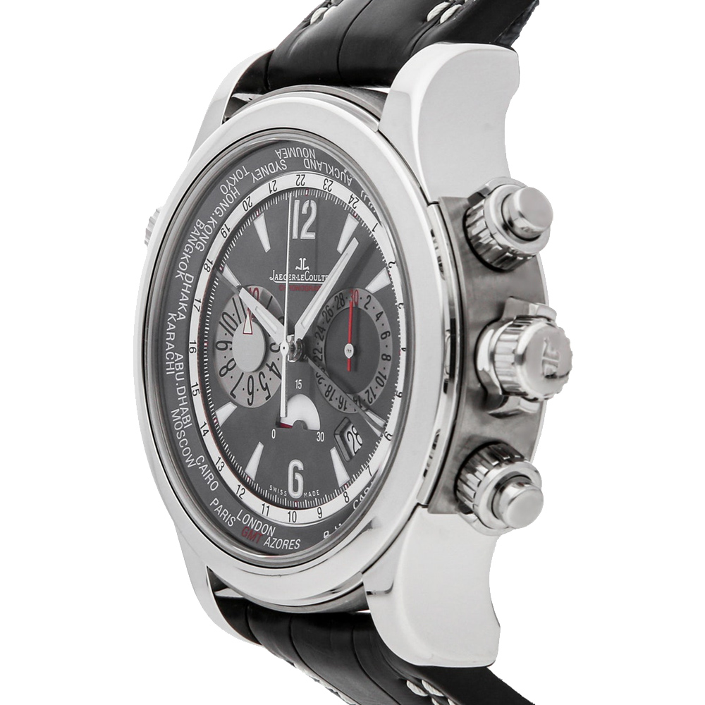 

Jaeger LeCoultre Black Platinum Master Compressor Extreme World Chronograph Q1766440 Men's Wristwatch 46 MM