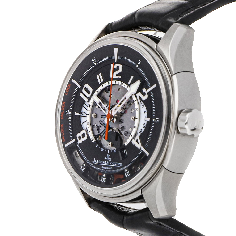 

Jaeger LeCoultre Black Titanium Amvox2 DBS Chronograph Limited Edition Q192T450 Men's Wristwatch 44 MM