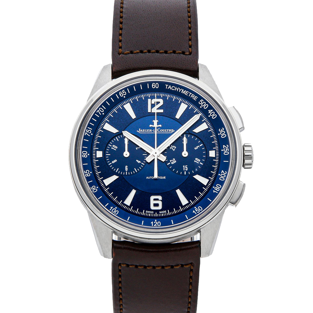 Preowned Jaegerlecoultre Blue Stainless Steel Polaris Chronograph