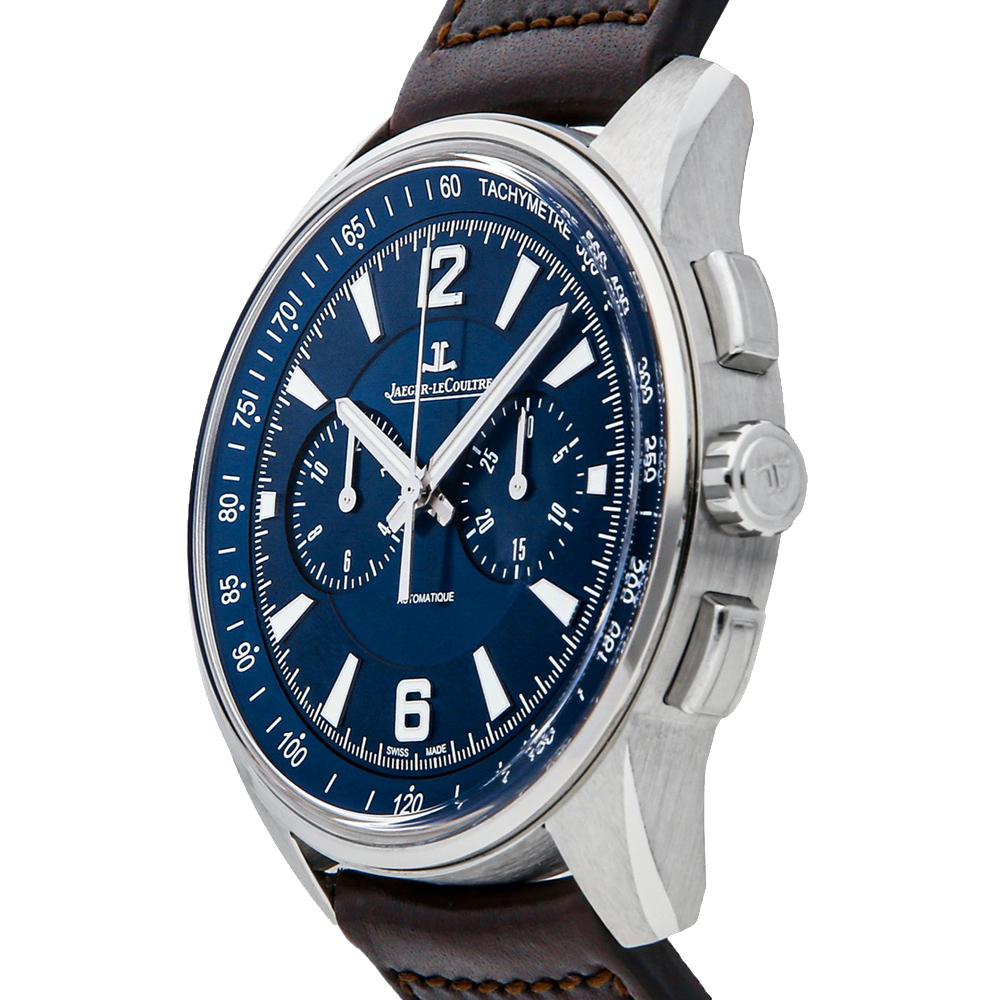 

Jaeger LeCoultre Blue Stainless Steel Polaris Chronograph Q9028480 Men's Wristwatch 42 MM