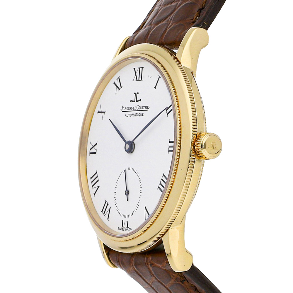 

Jaeger LeCoultre White 18K Yellow Gold Vintage Gentilhomme QT155143 Men's Wristwatch 36 MM