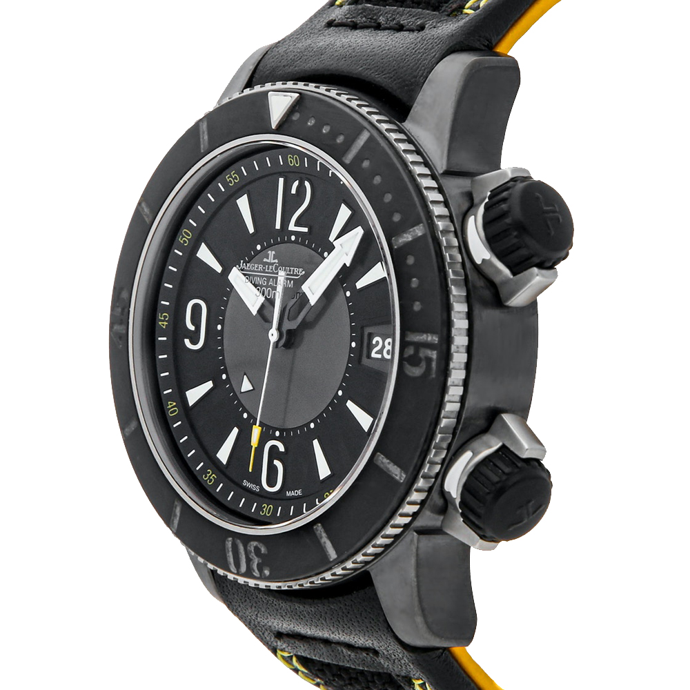 

Jaeger LeCoultre Black Titanium Master Compressor Navy Seals Alarm Limited Edition Q183T47J Men's Wristwatch 44 MM
