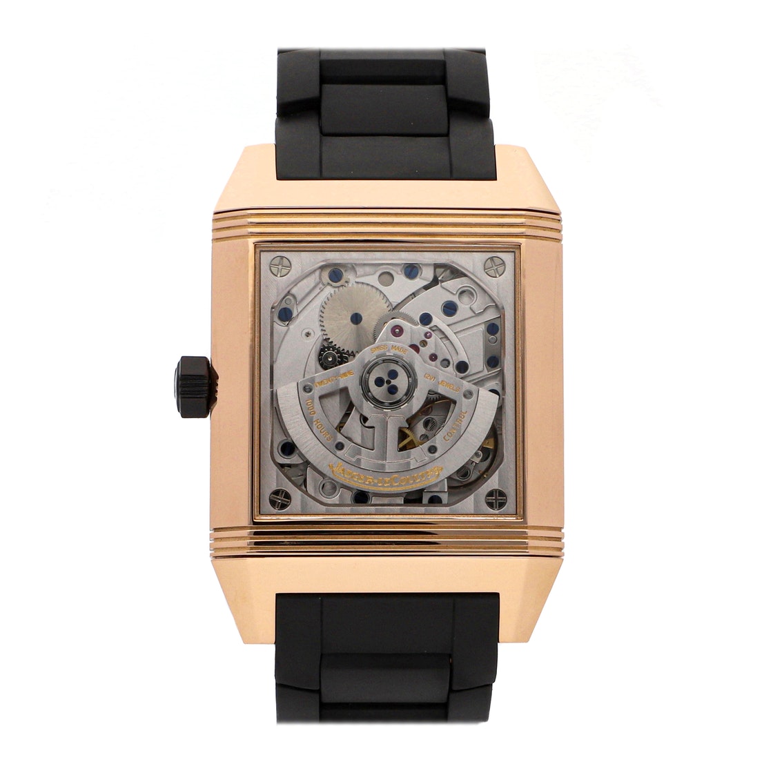 

Jaeger LeCoultre Black 18k Rose Gold Reverso Squadra Hometime Limited Edition Q7002671 Men's Wristwatch 35 x 41 MM