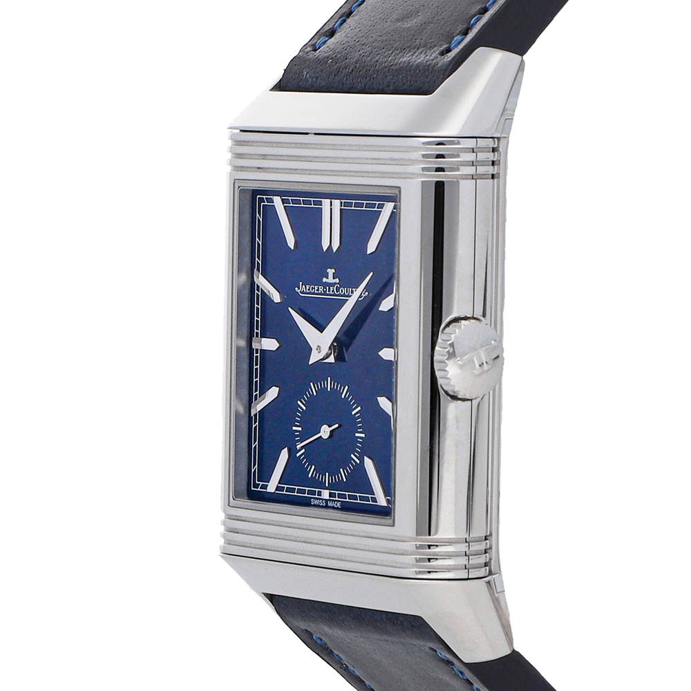 

Jaeger LeCoultre Blue Stainless Steel Reverso Tribute Duo Q3988482 Men's Wristwatch