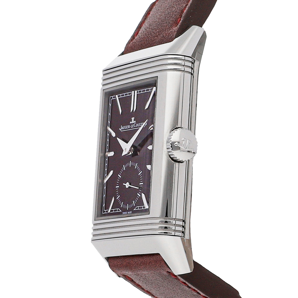 

Jaeger LeCoultre Red Stainless Steel Reverso Tribute Small Seconds Q397846J Men's Wristwatch 45 MM