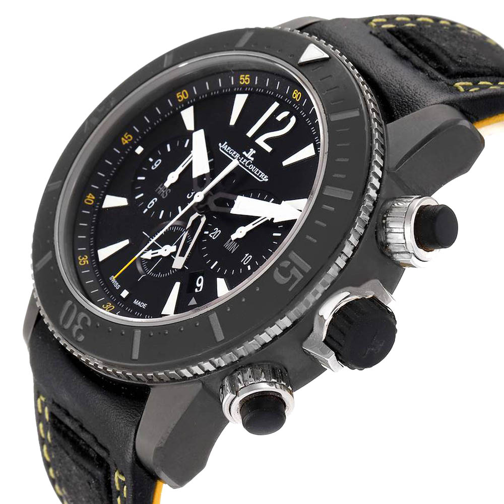 

Jaeger Lecoultre Black Titanium Master Compressor Diving GMT Q178T471 Men's Wristwatch 46 MM