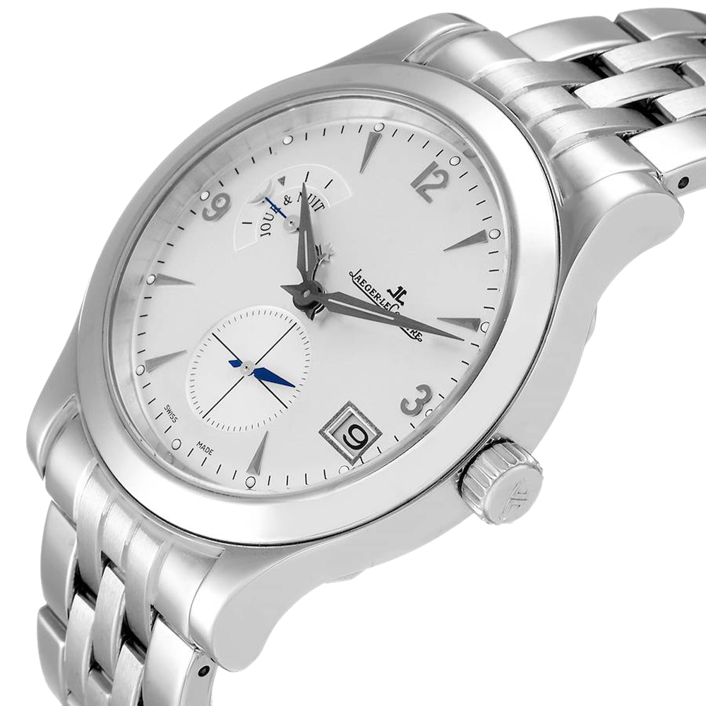 

Jaeger Lecoultre Silver Stainless Steel Master Control Hometime 147.8.05.S Q1628120 Men's Wristwatch 40 MM