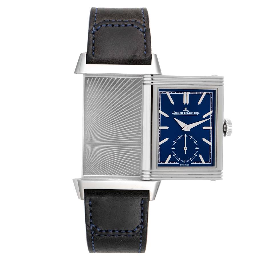 

Jaeger LeCoultre Blue Stainless Steel Reverso Tribute