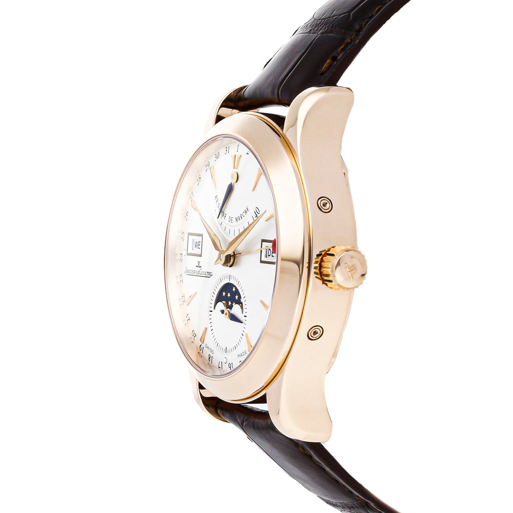 

Jaeger LeCoultre Silver 18K Rose Gold Master Control Calendar Q151242A Men's Wristwatch 40 MM