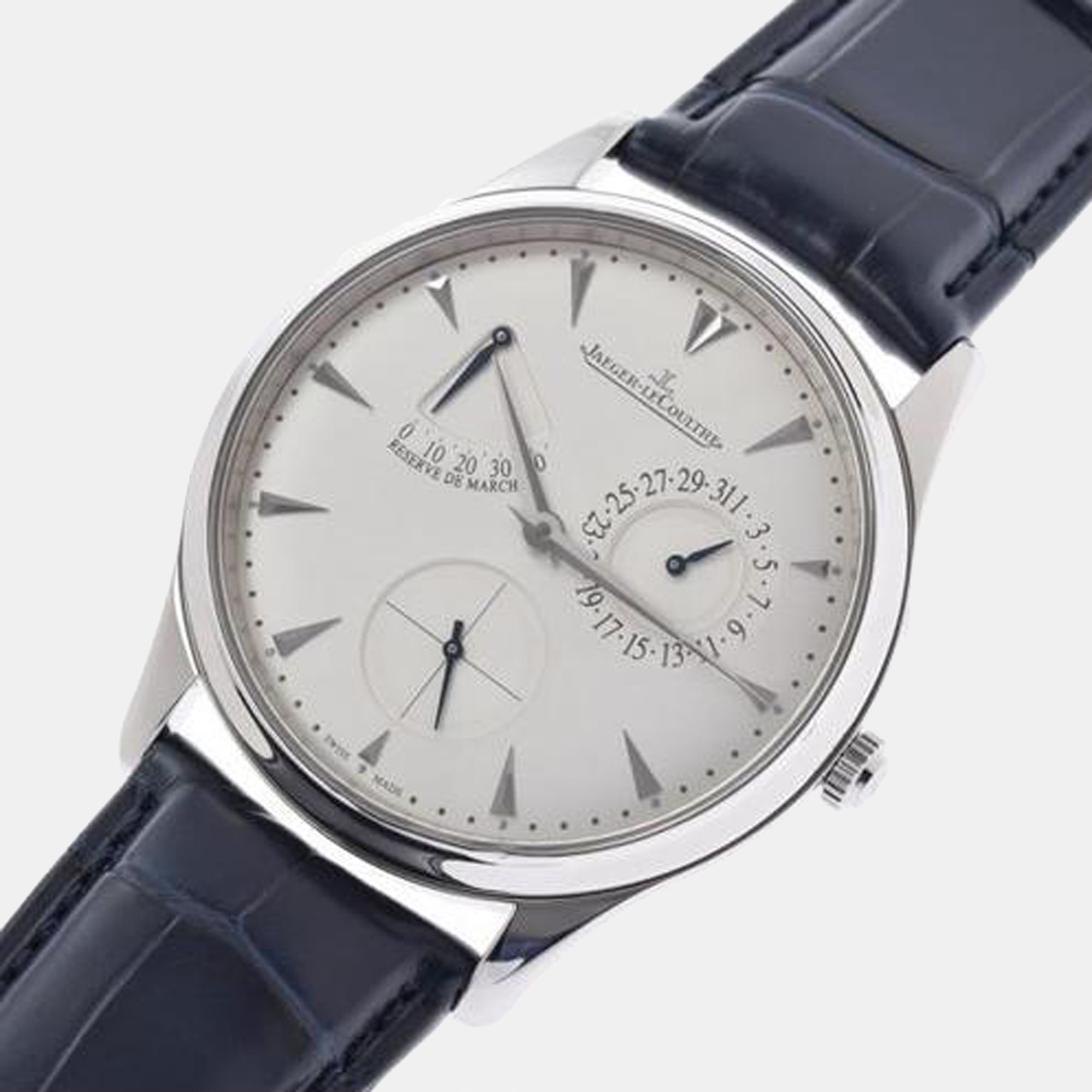 

Jaeger LeCoultre Silver Stainless Steel Master Ultra 176.8.38.S Automatic Men's Wristwatch 39 MM