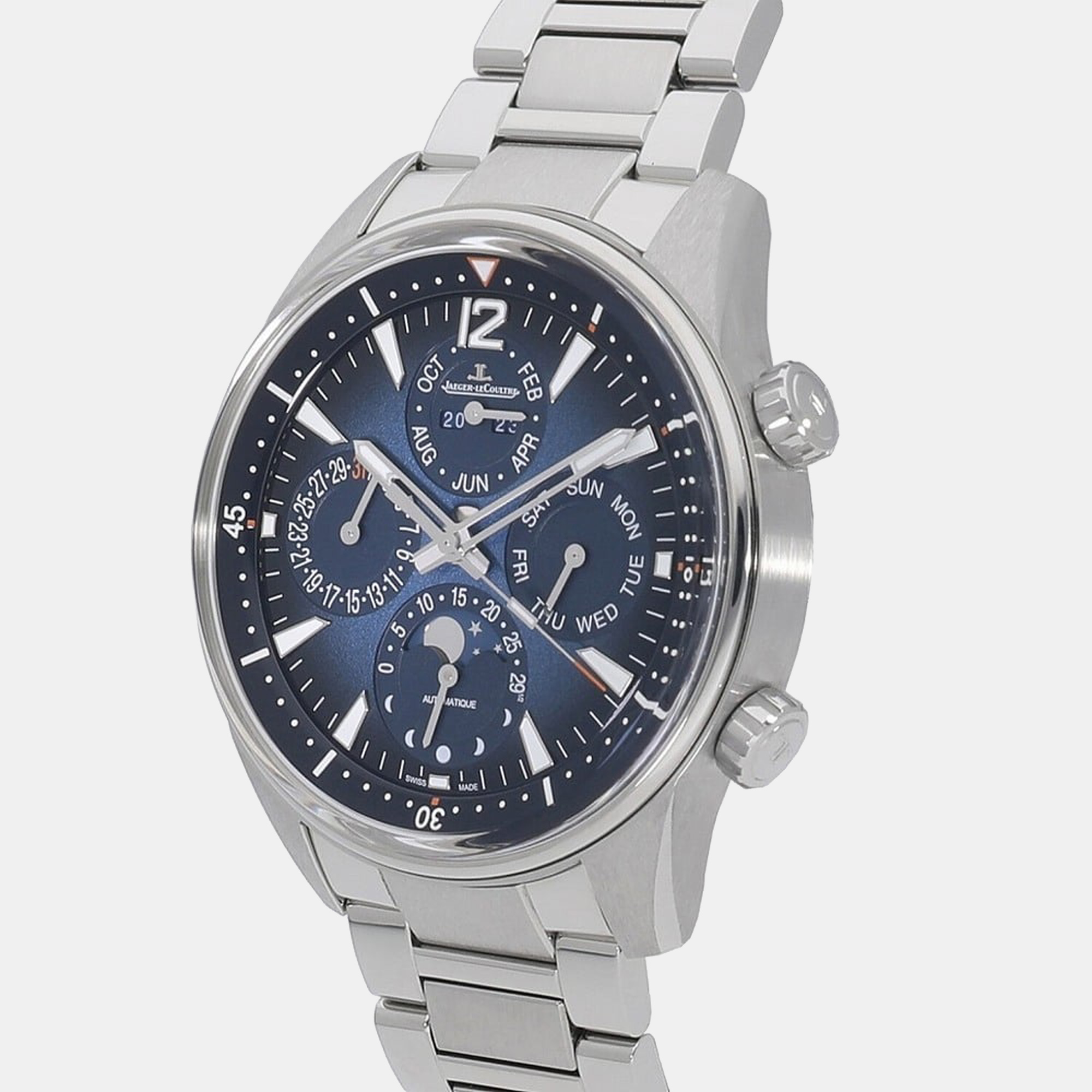 

Jaeger LeCoultre Blue Stainless Steel Polaris Perpetual Calendar Q9088180 Men's Wristwatch 42 mm