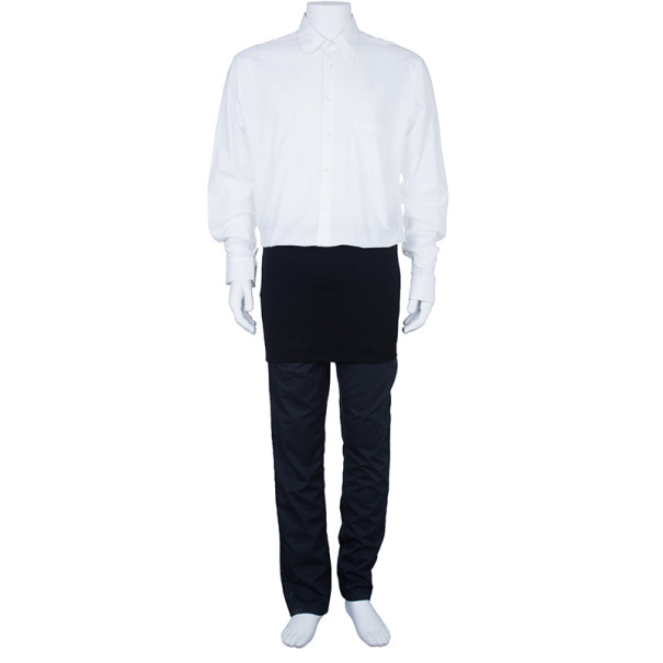 

Jean Paul Gaultier Mens White Shirt, Black