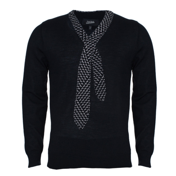 مملوكة مسبقًا Jean Paul Gaultier Mens Knit Tie Sweater S