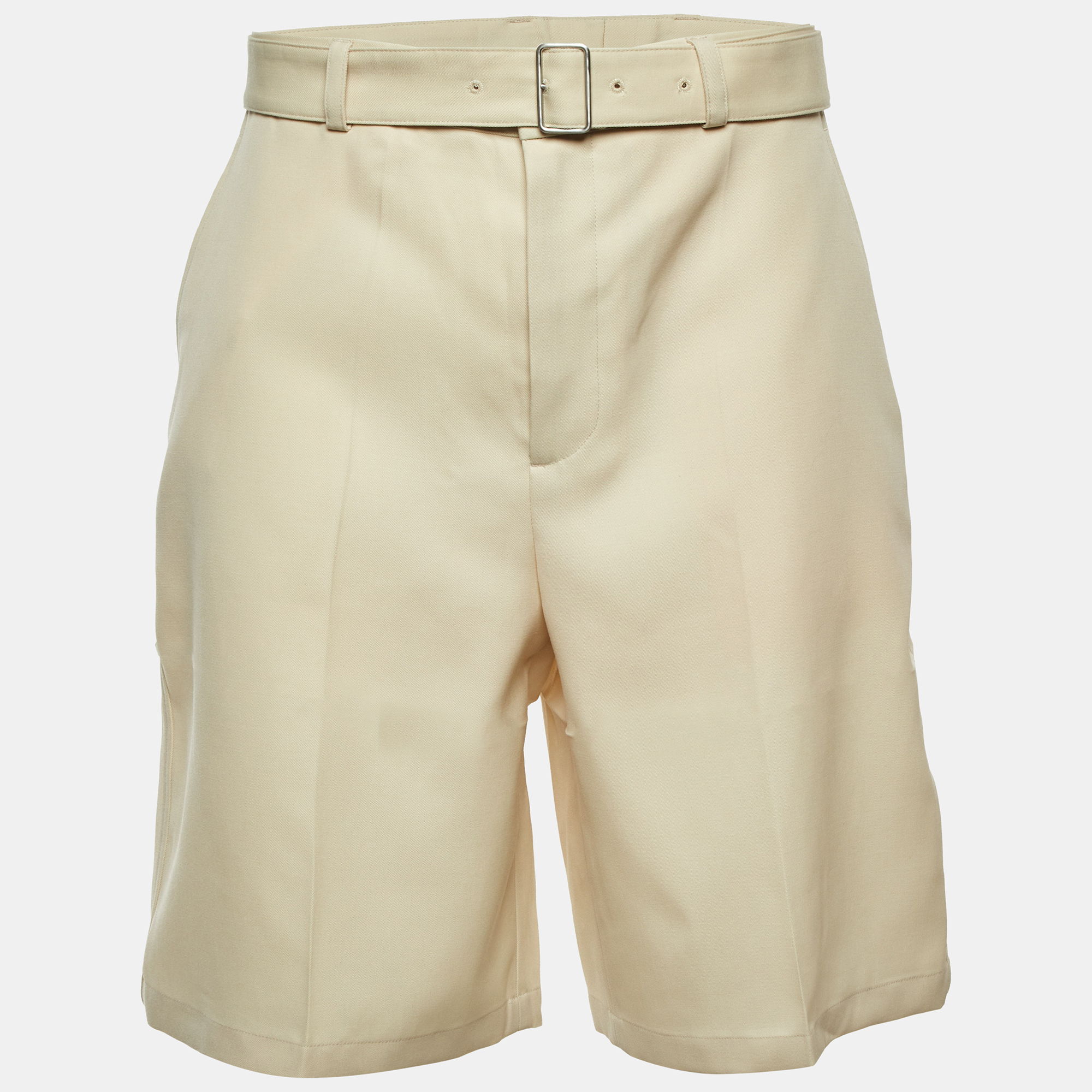 

Jil Sander Light Beige Wool Gabardine Belted Shorts M