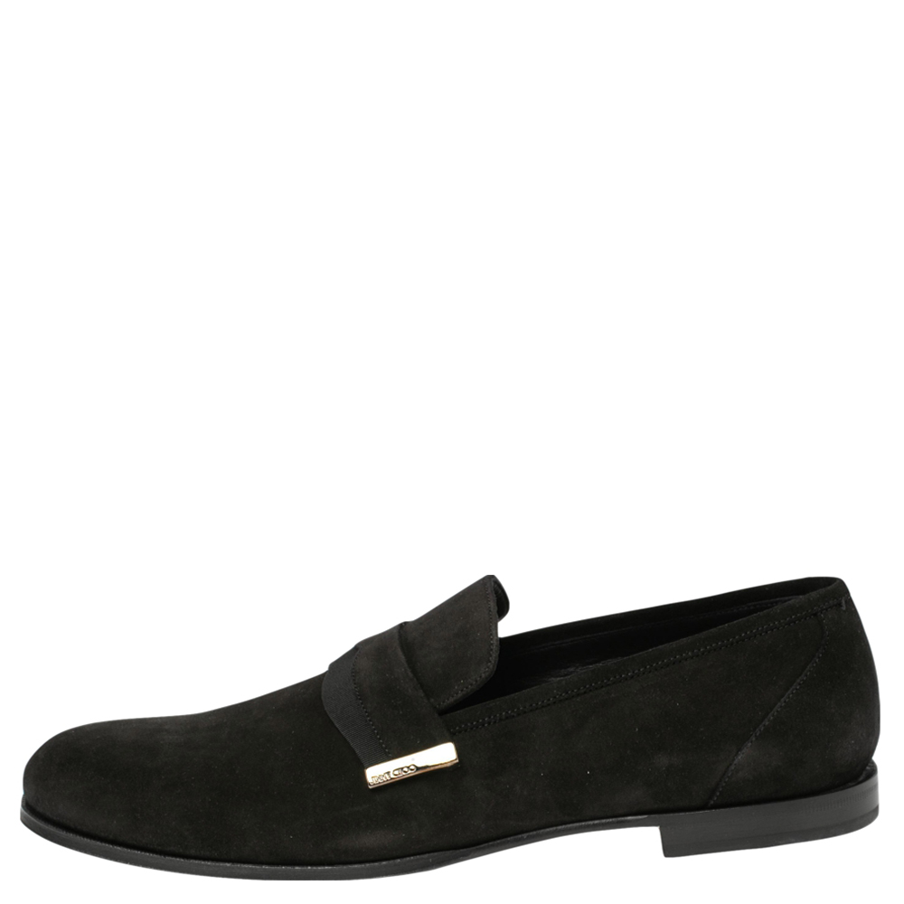 

Jimmy Choo Black Suede Francis Loafers Size