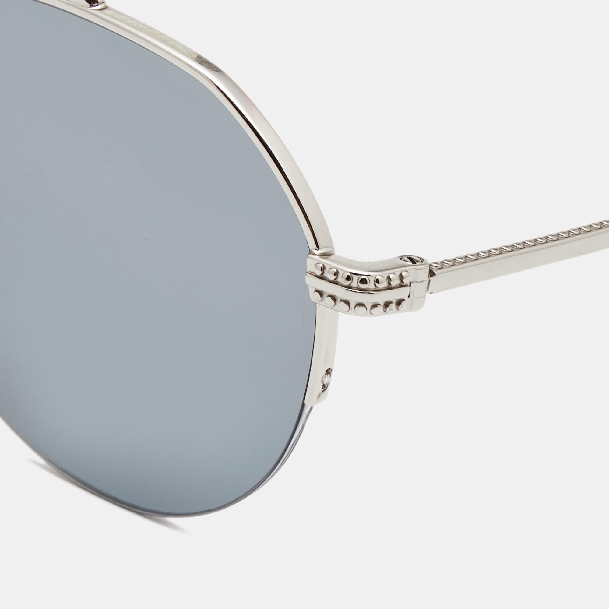 

Jimmy Choo Silver Tone/Grey Mirrored ILYA/S 3YGT4 Aviator Sunglasses