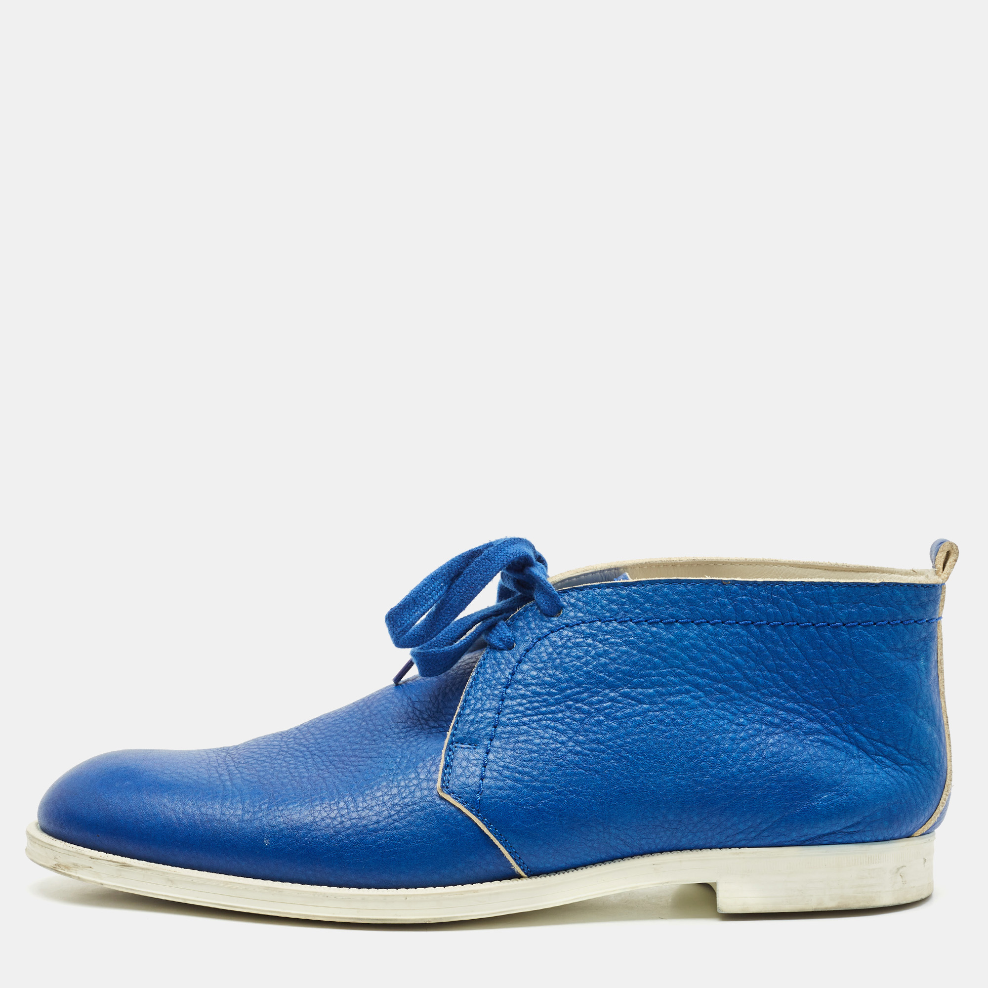 

Jimmy Choo Blue Leather Ankle Length Boots Size