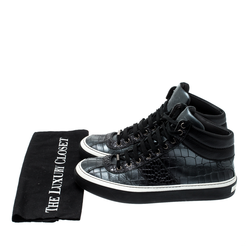 The Bomba Black Crocodile Leather Sneaker – Vinci Leather Shoes