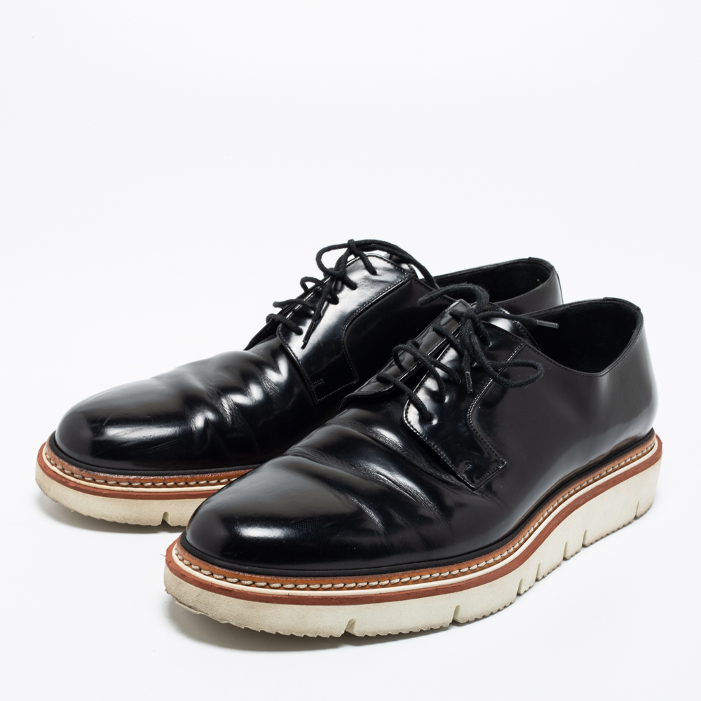 

Jimmy Choo Black Leather Lace Up Derby Size