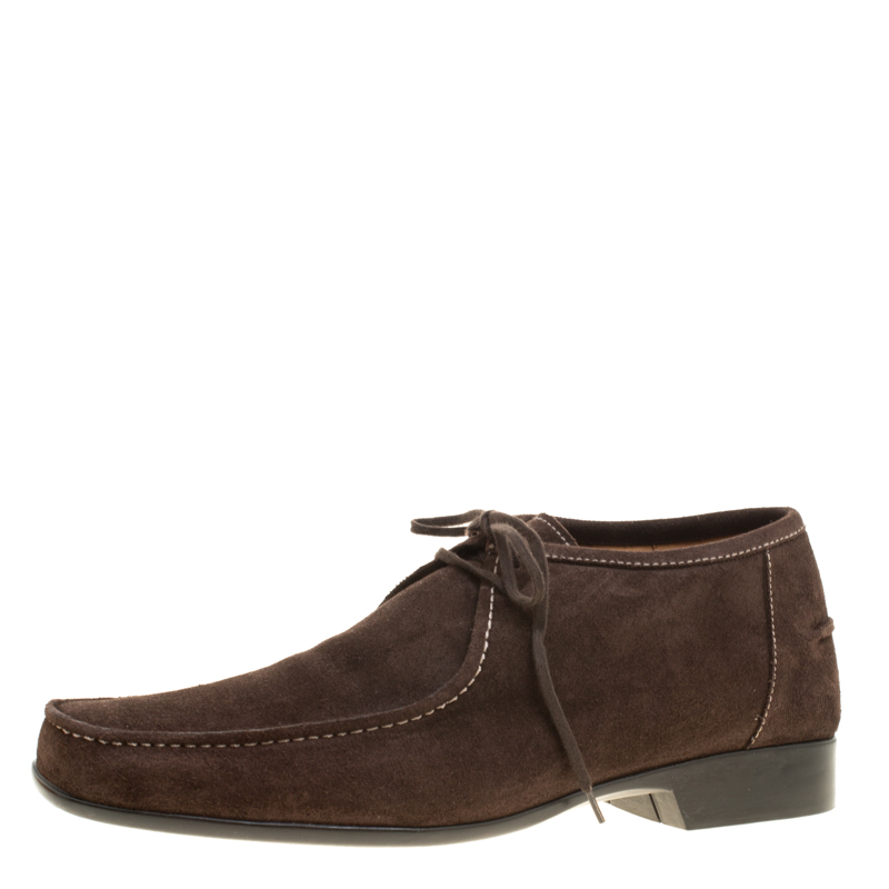 J.M.Weston Brown Suede Lace Up Derby Size 42.5
