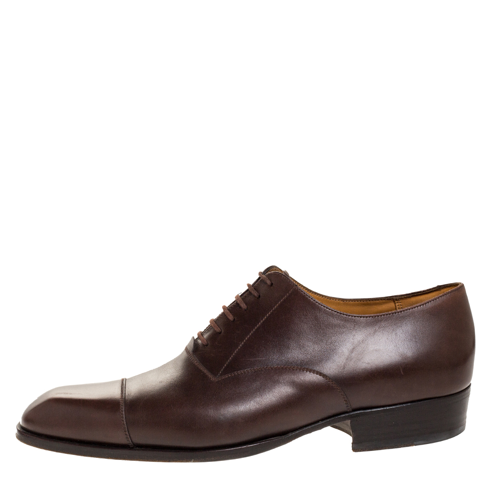 

J.M Weston Brown Leather Oxford Size