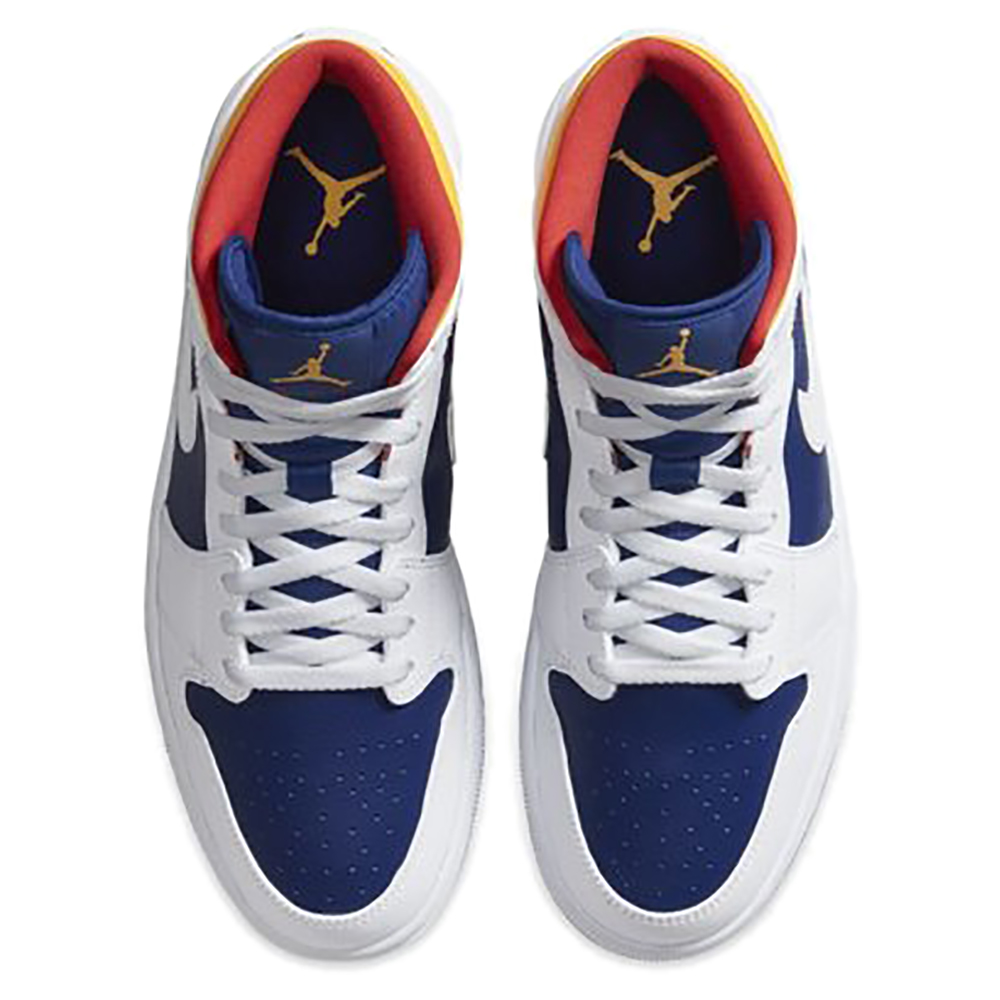 

Nike Jordan 1 Mid Laser Orange EU Size  US Size 8.5, White