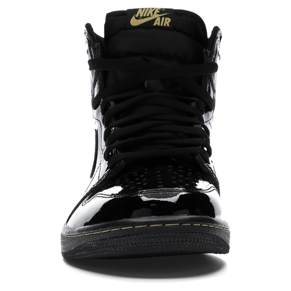 

Nike Jordan 1 High Black Metallic Gold Sneakers Size EU  US 8