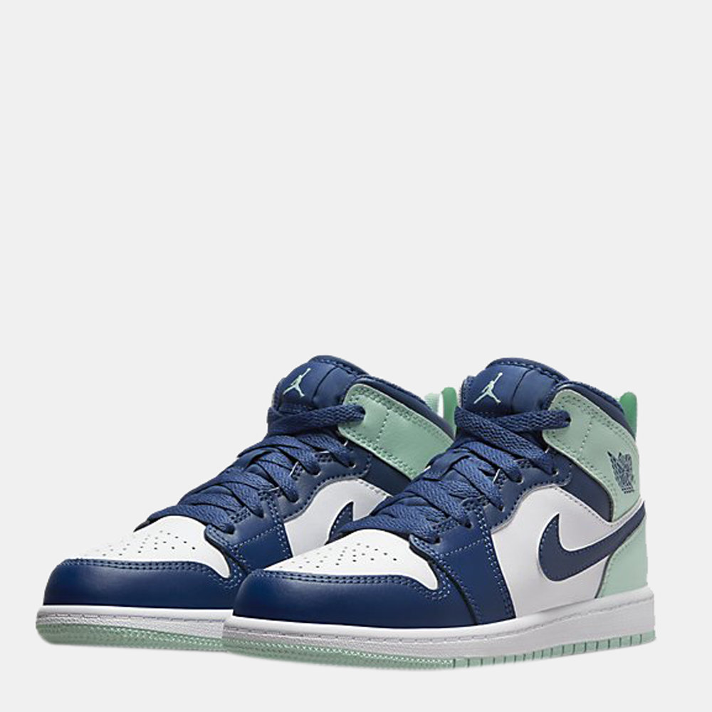 

Jordan 1 Mid Mystic Navy Mint Foam Sneakers Size US 10 (EU, Multicolor