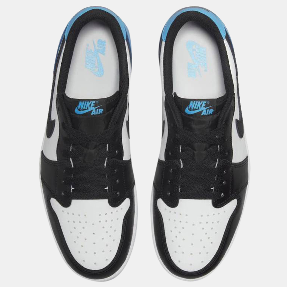 

Jordan 1 Low Black Dark Powder Blue Sneakers Size US 11 (EU, Multicolor