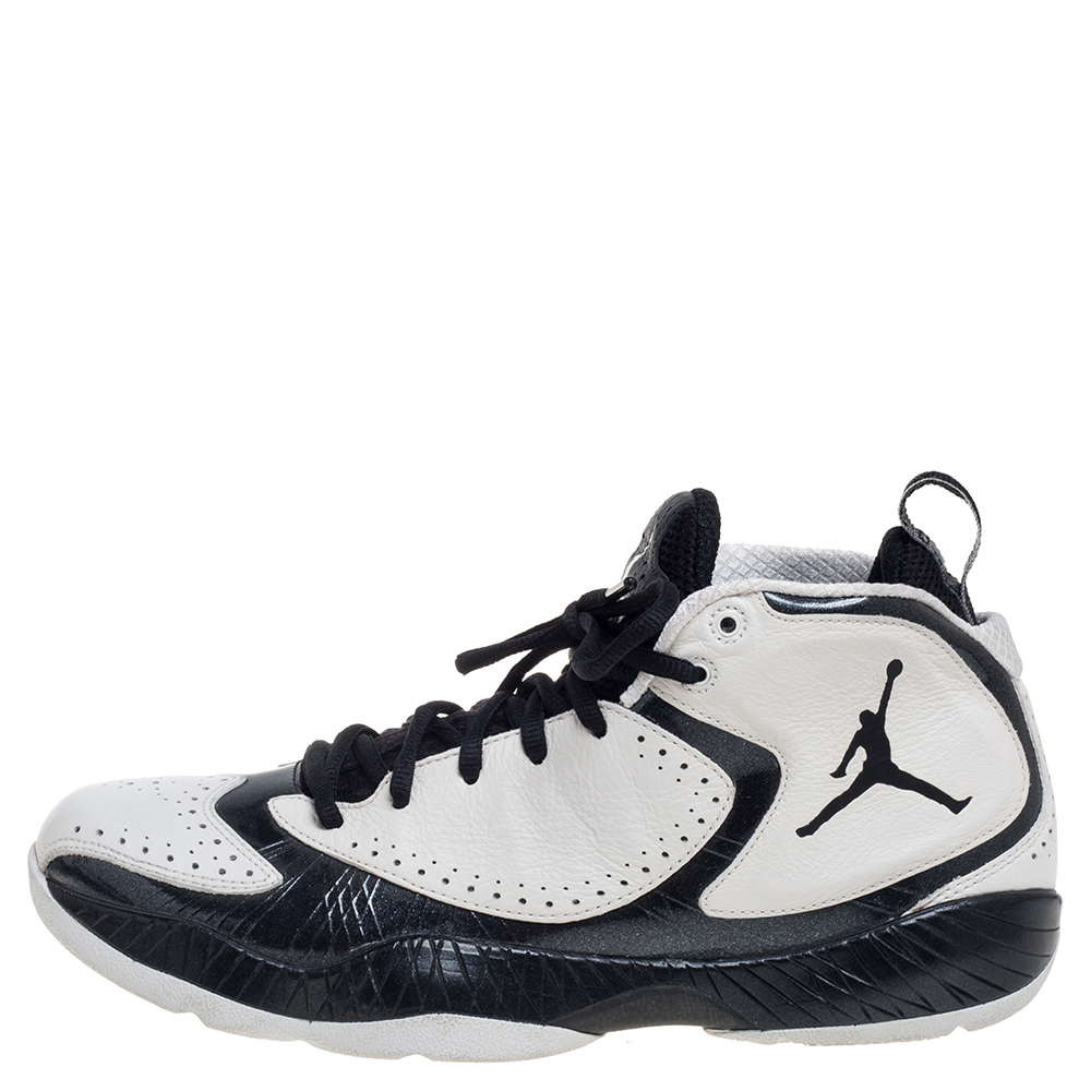 

Air Jordan Black/White Fly Over Basket Sneakers Size