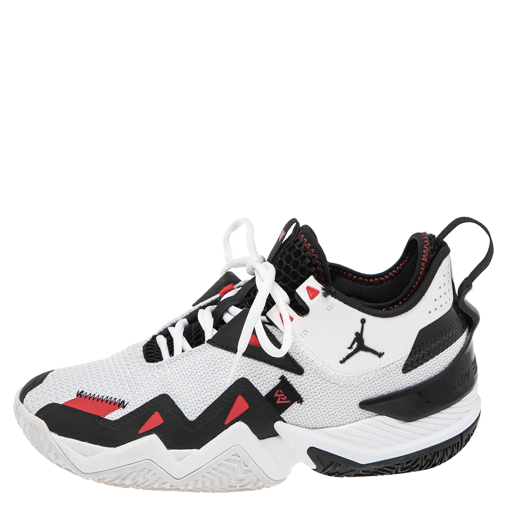 

Nike Jordan White/Black/University Red Westbrook One Take Sneakers Size