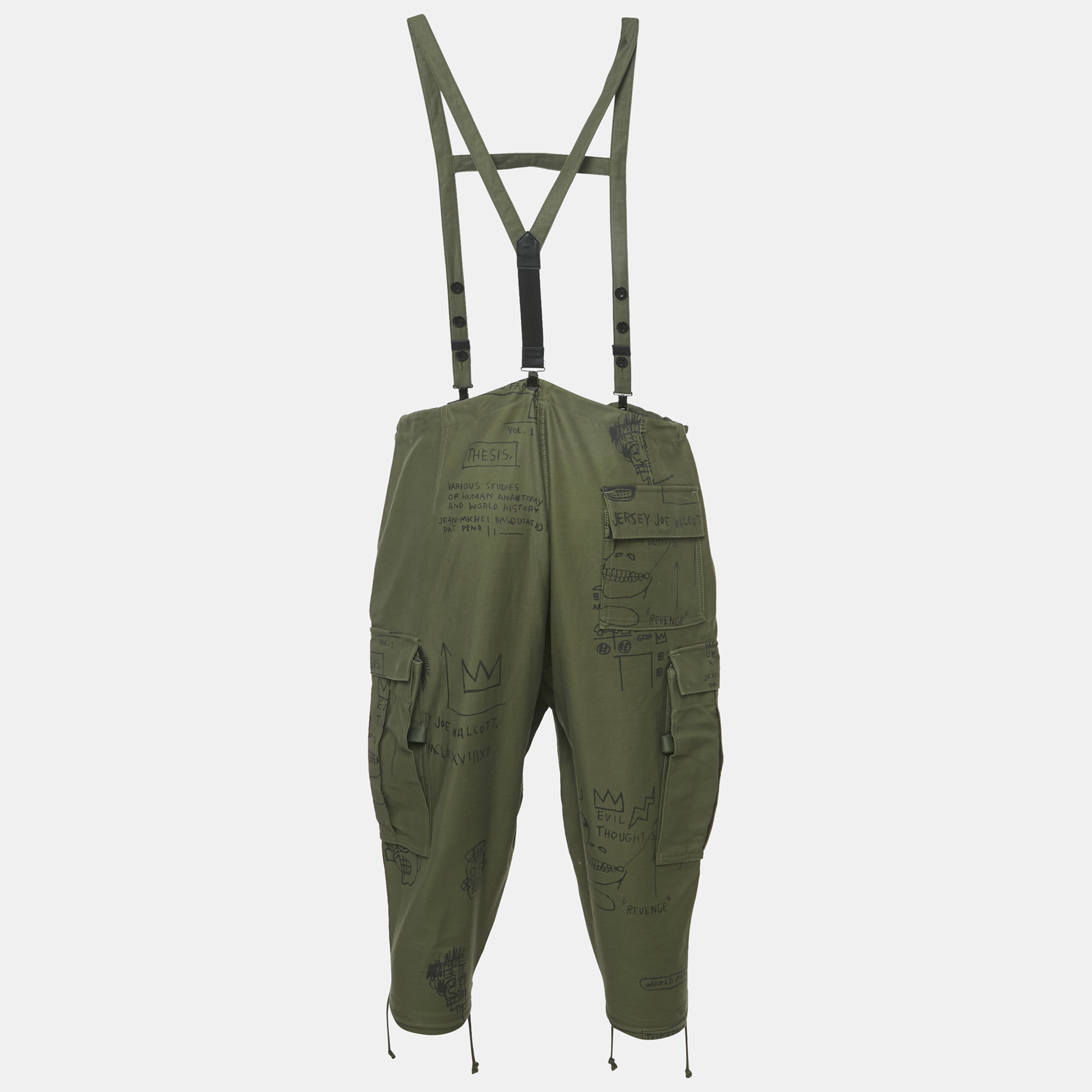 

Junya Watanabe Cotton Comme des Garçons x Jean-Michel Basquiat Cropped Pants S, Green