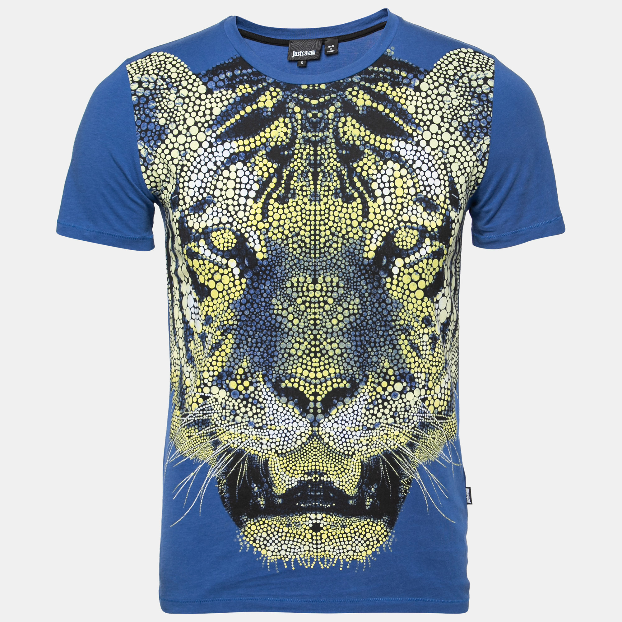 

Just Cavalli Blue Lion Printed Cotton Short Sleeve T-Shirt S