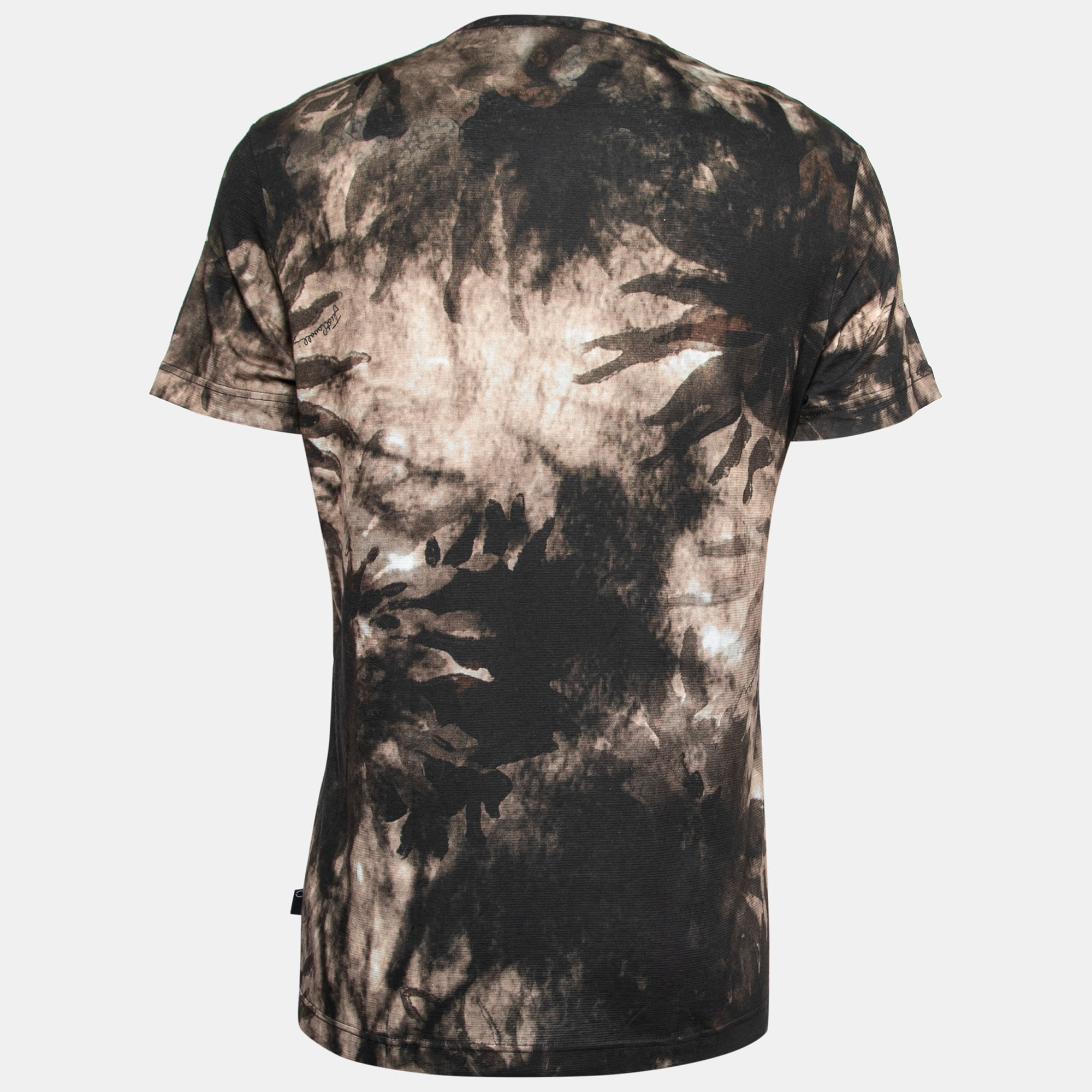 

Just Cavalli Brown Printed Jersey V-Neck Short Sleeve T-Shirt