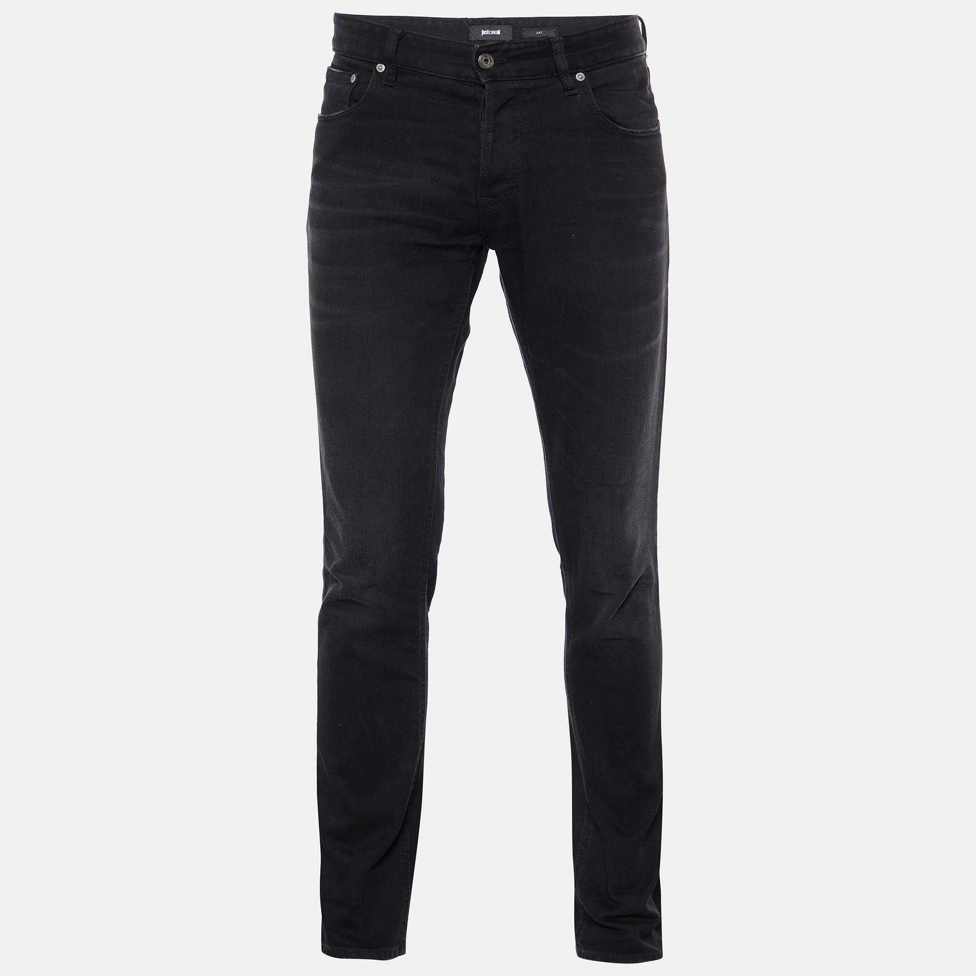 Pre-owned Just Cavalli Black Denim Super Slim Fit Jeans L