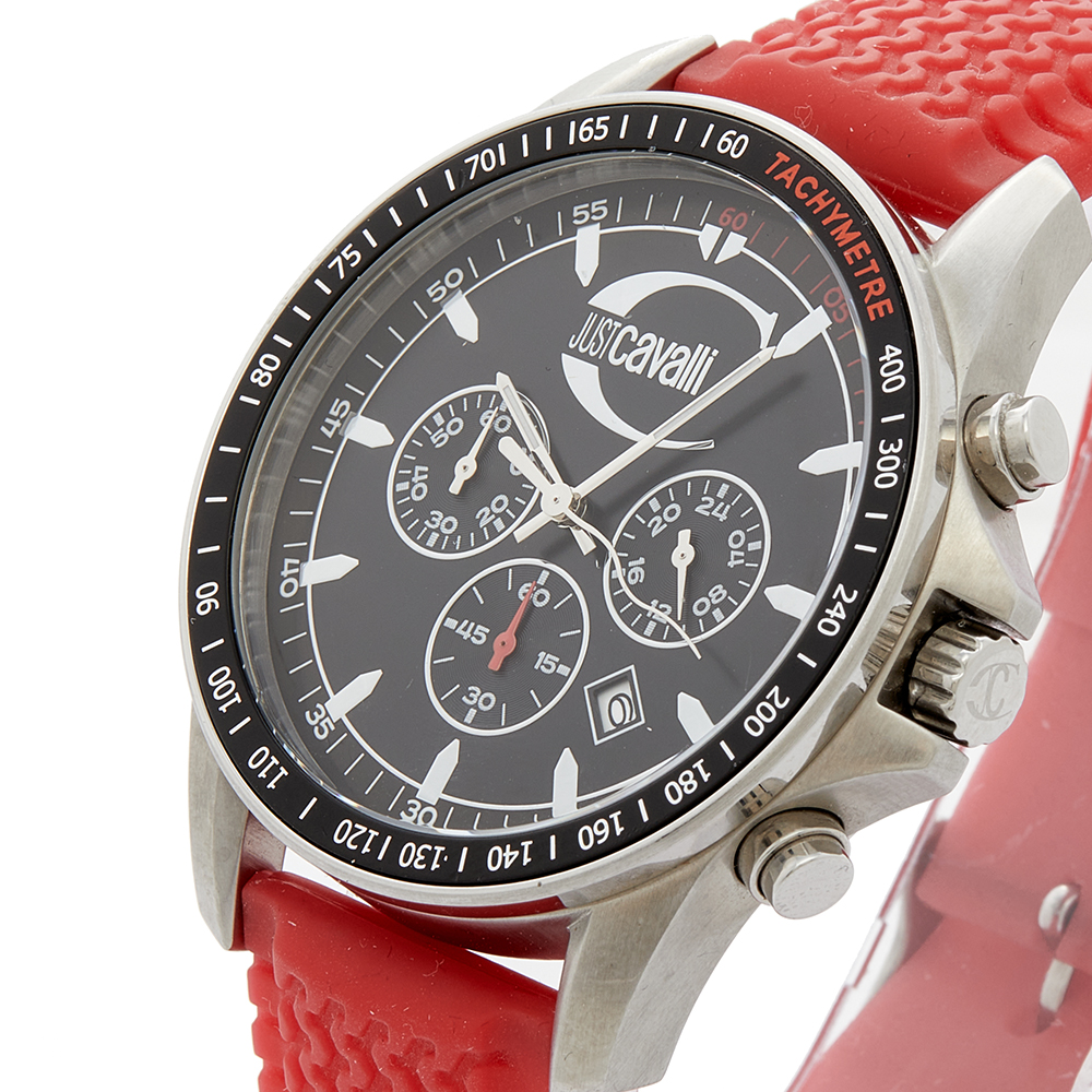 

Just Cavalli Black Stainless Steel Rubber R7271693225 Men's Wristwatch