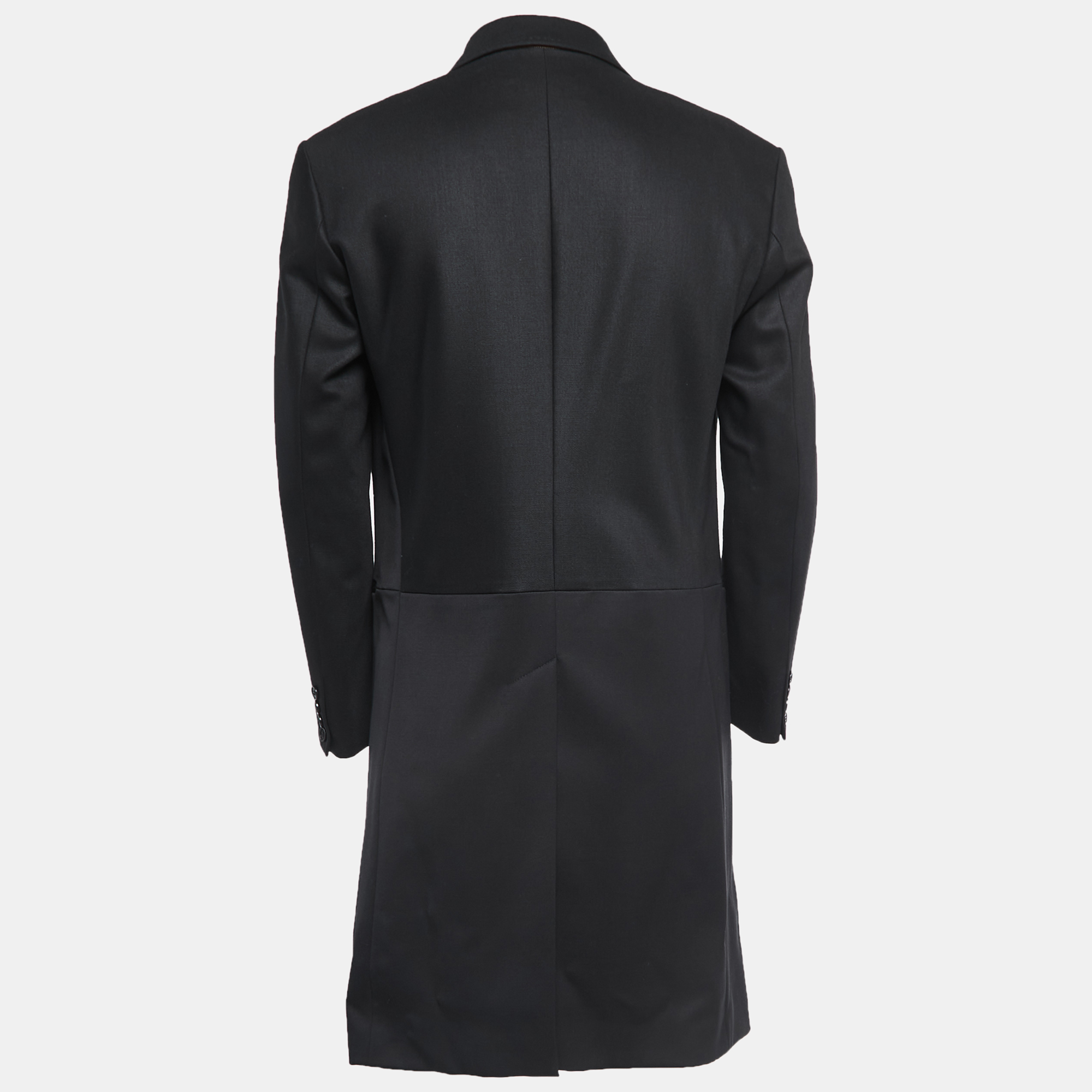 

Kenzo Homme Black Wool Blend Single Breasted Mid-Length Blazer