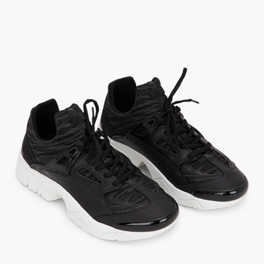 

Kenzo Black Textile/Leather Sonic Mesh Sneakers Size EU