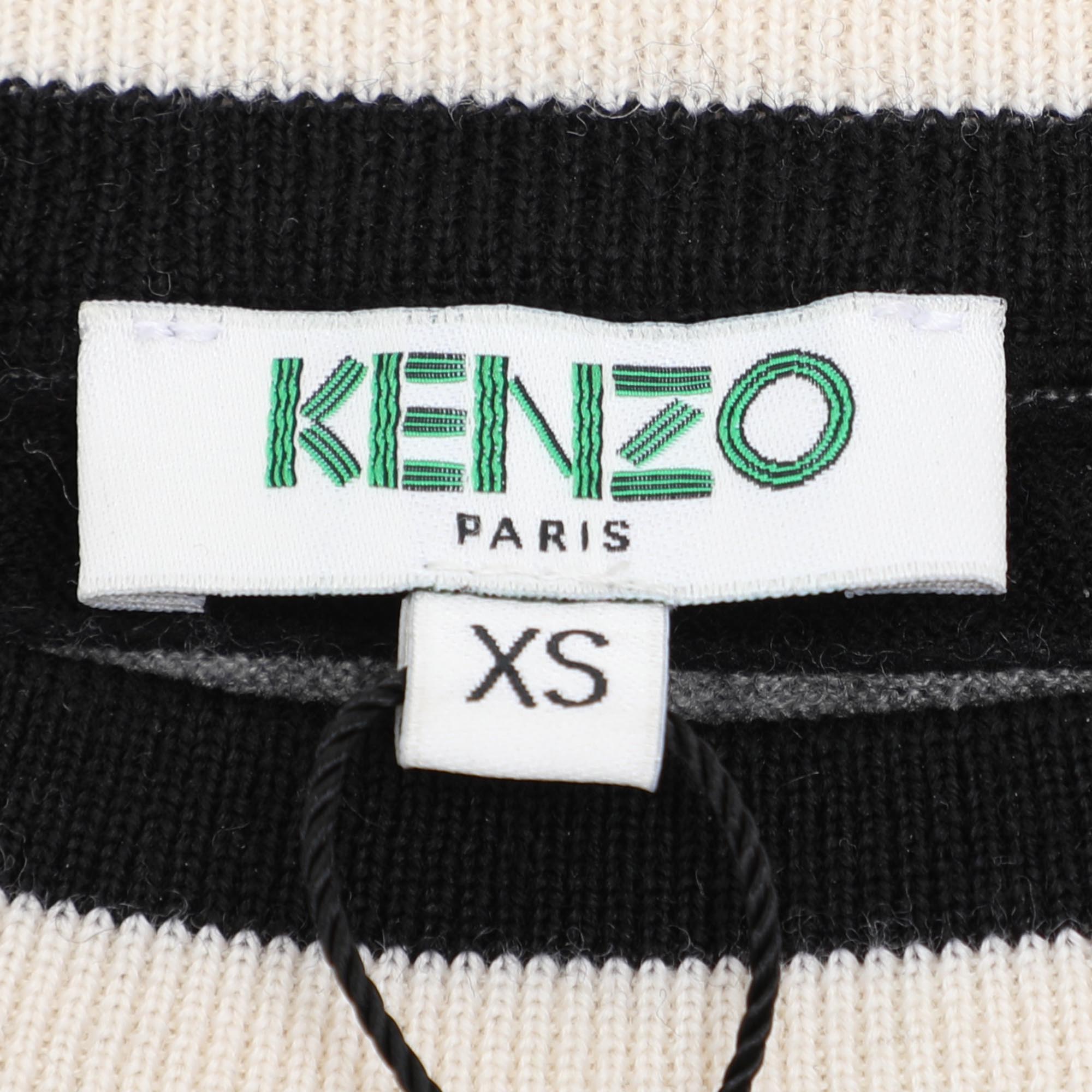 Kenzo Multicolor Striped Wool Blend Sweater XS 