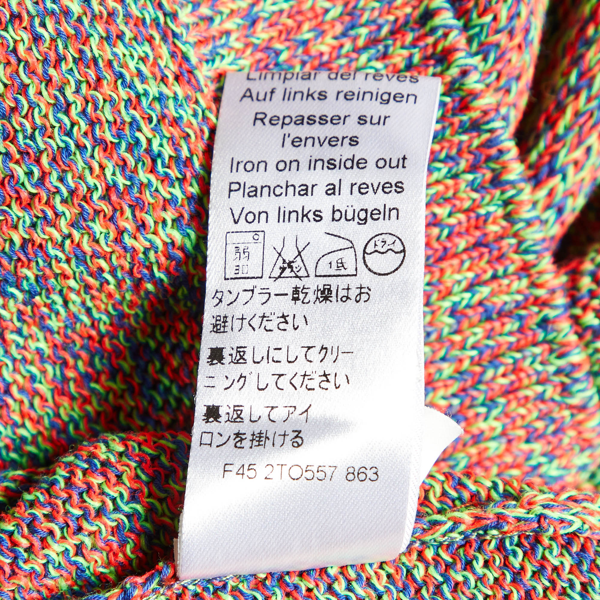 Kenzo Multicolor Knit Sleeveless Sweater M 