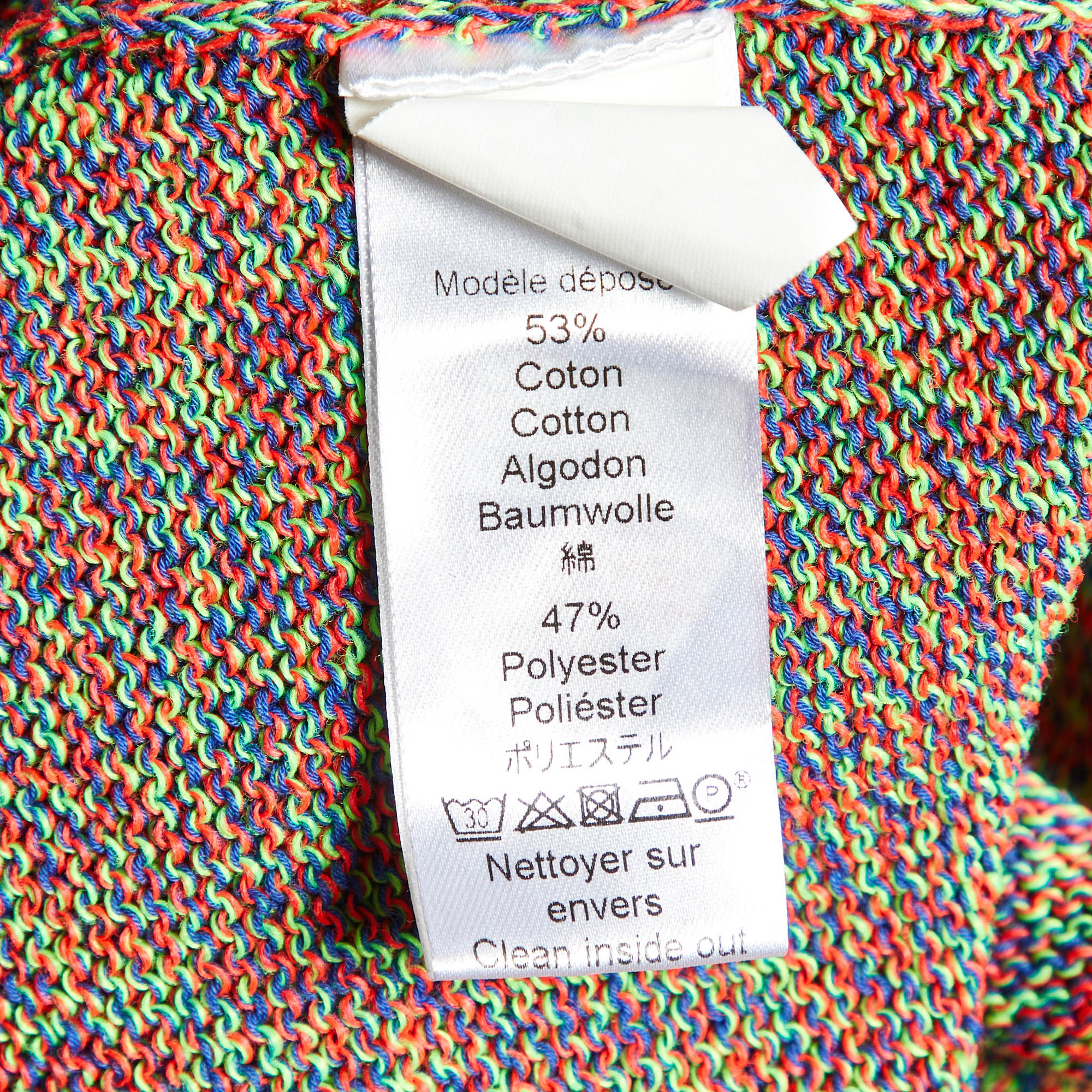 Kenzo Multicolor Knit Sleeveless Sweater M 