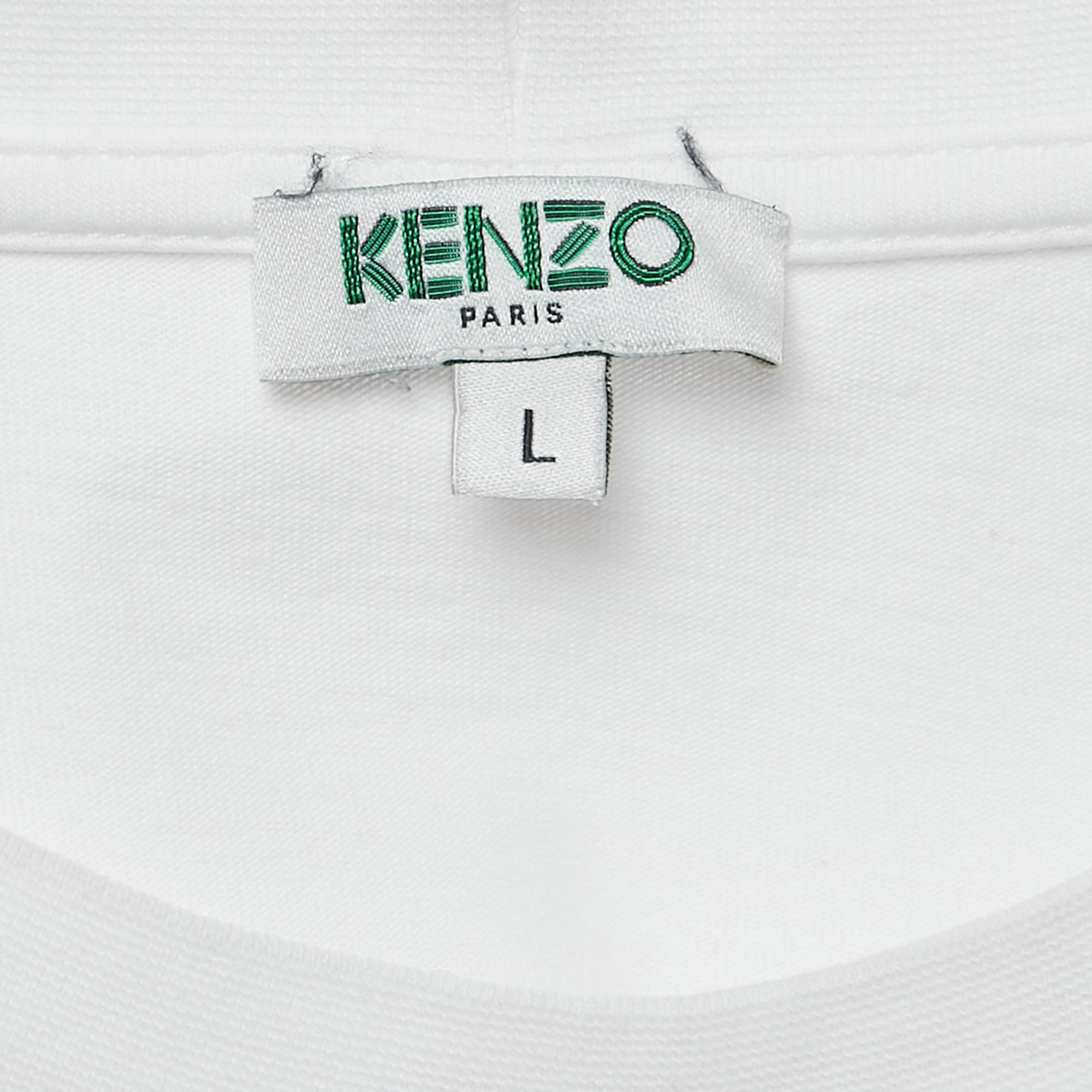Kenzo White London Print Jersey Crew Neck T-Shirt L 