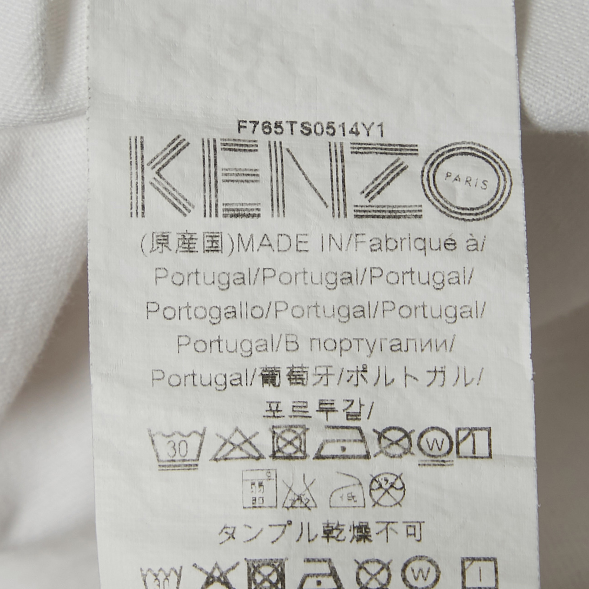Kenzo White London Print Jersey Crew Neck T-Shirt L 