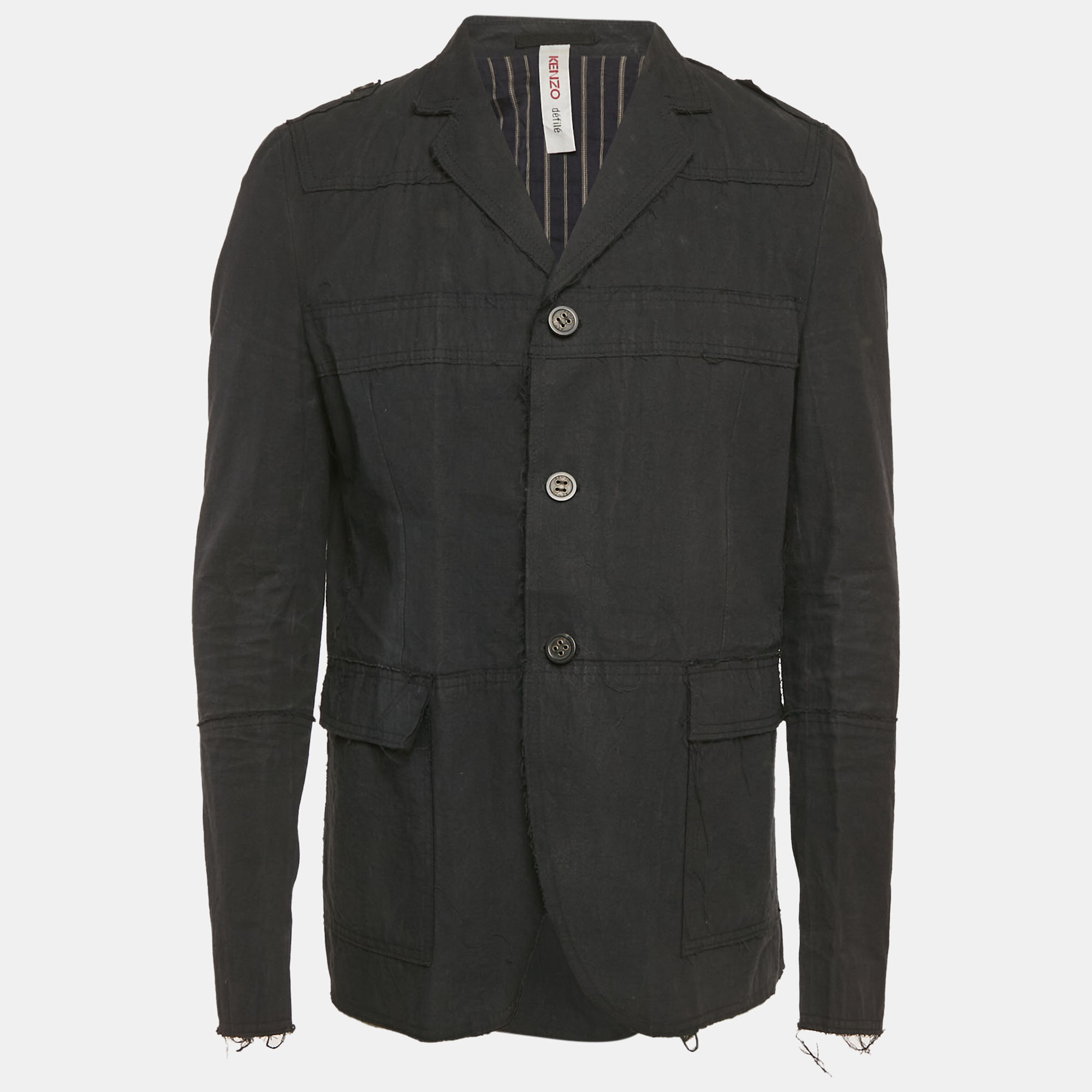 

Kenzo Défilé Black Cotton Regular Fit Blazer XL
