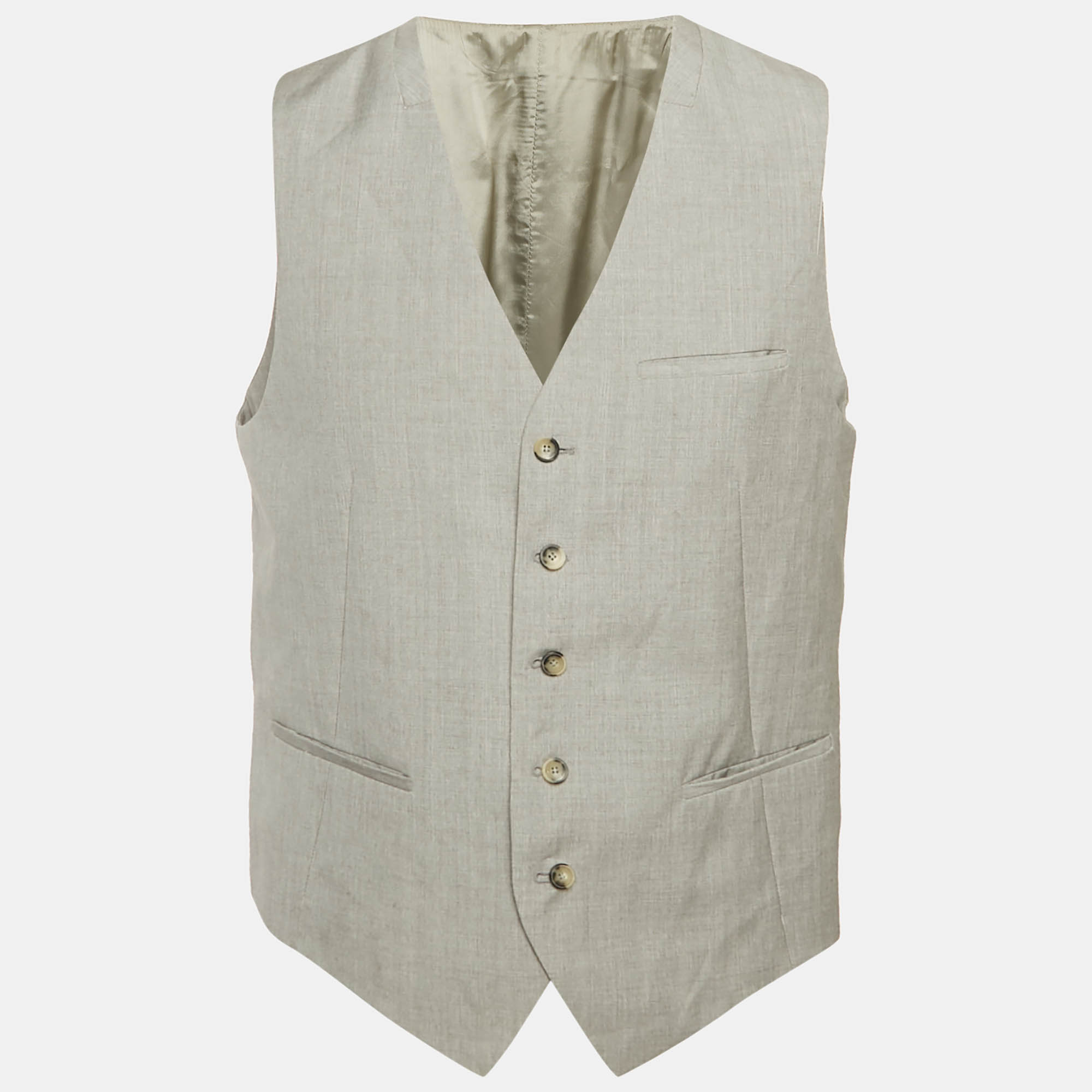 

Kenzo Grey Wool Formal Vest XL