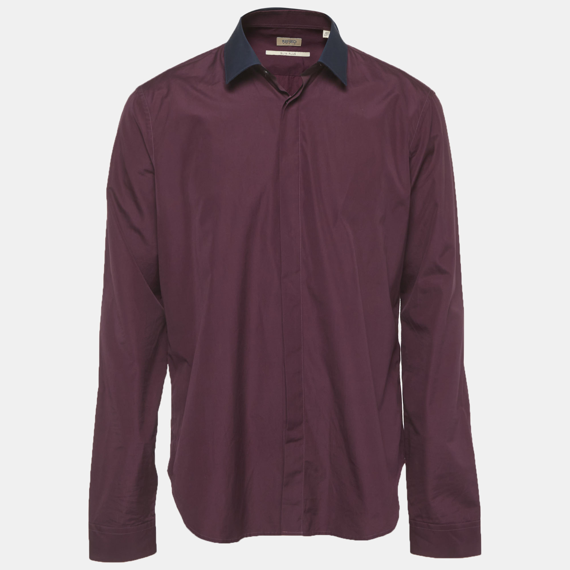 

Kenzo Purple Cotton Slim Plus Shirt 3XL