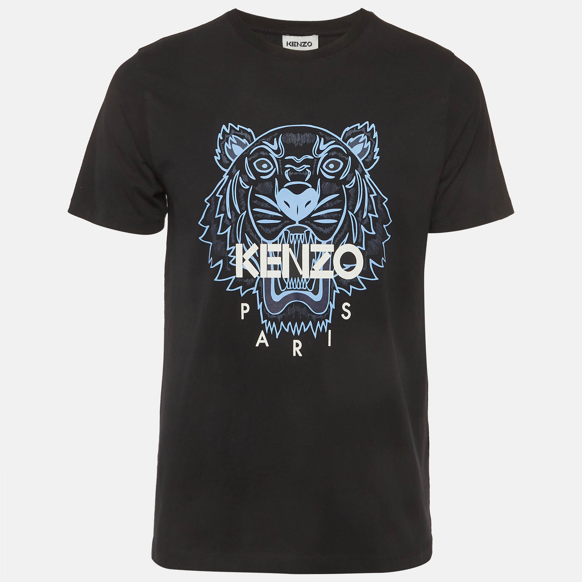 

Kenzo Black Tiger Logo Print Jersey T-Shirt XL