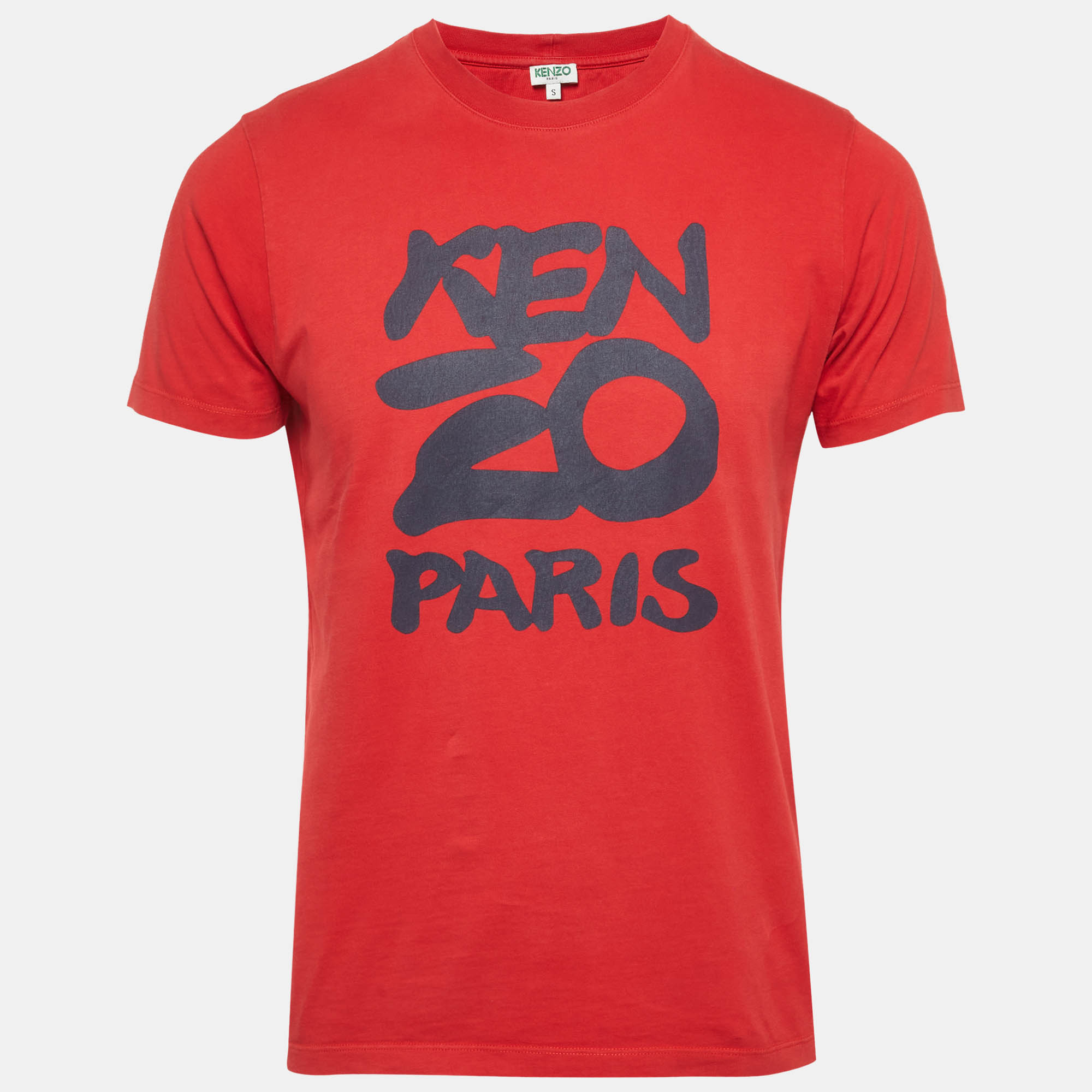 

Kenzo Red Graphic Knit Crewneck T-Shirt S
