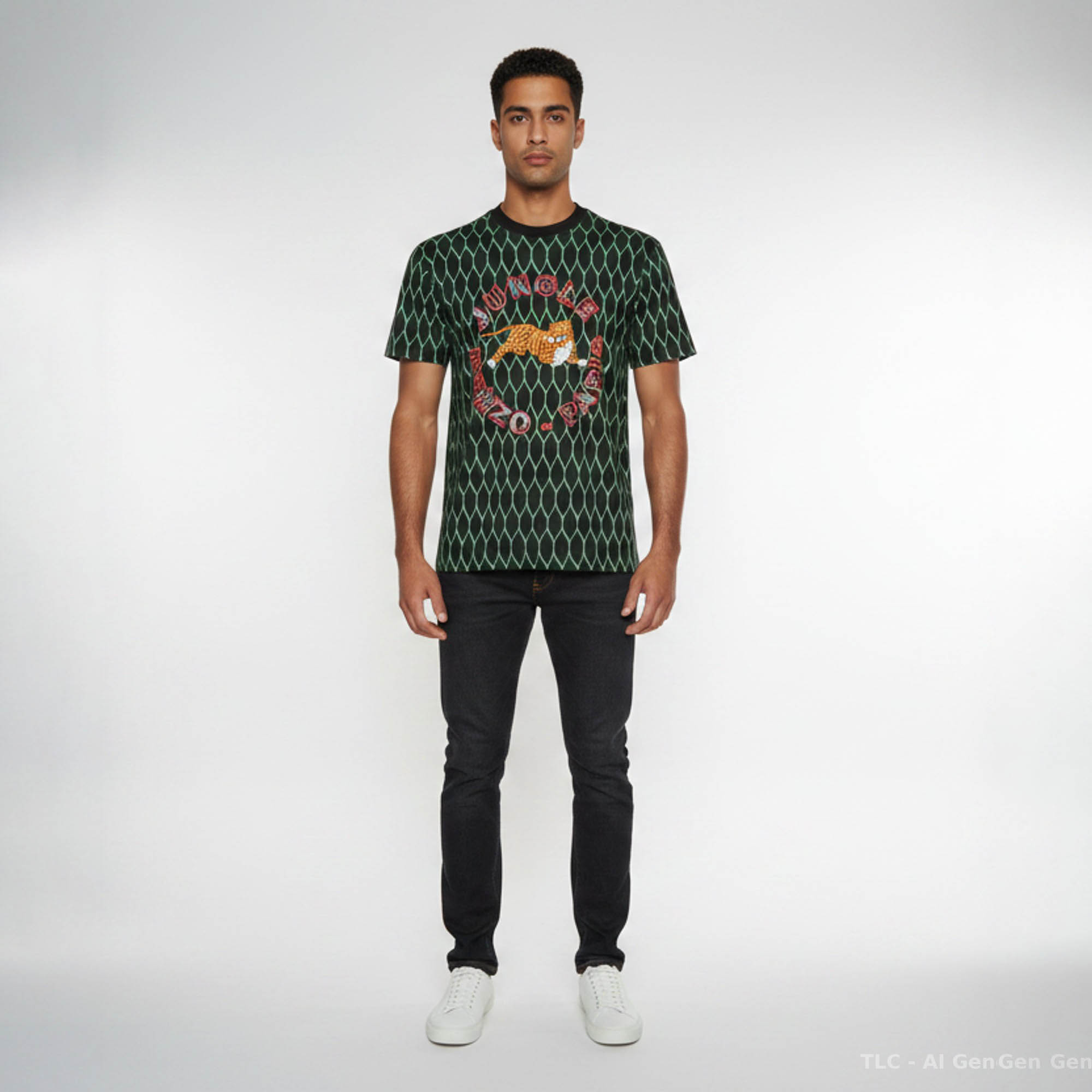

Kenzo X H&M Black Printed Jersey Crewneck T-Shirt S